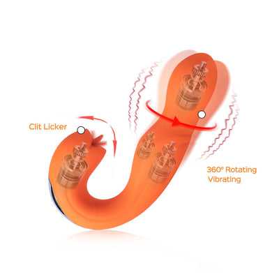 Joy Time—Rotating G-spot Vibe with Clit-Licker