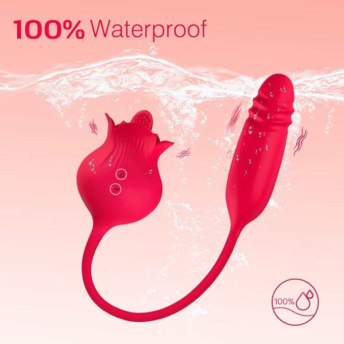 Wild Rose Lick & Thrust Vibrator - ticklekitty.com Wild Rose Lick & Thrust Vibrator - ticklekitty.com