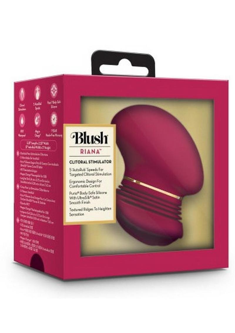 The Blush Collection Riana Rechargeable Silicone Clitoral Stimulator - Mulberry - Wine