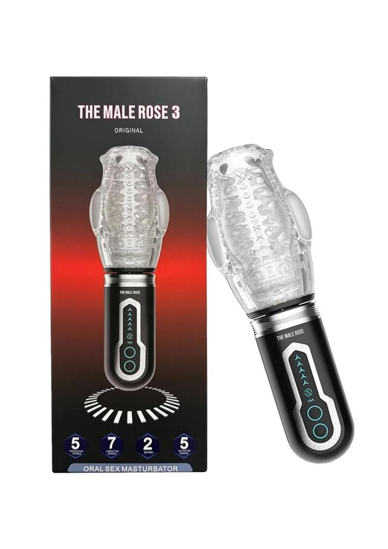 The Male Rose 3 - The Original Thrusting, Rotating, Vibrating Oral Sex Masturbator