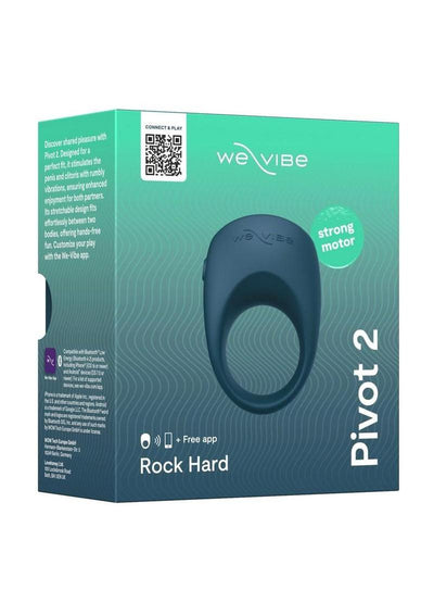 We-Vibe Pivot 2 Rechargeable Silicone Vibrating Cock Ring - Slate
